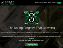 Tablet Screenshot of moneylovers.com